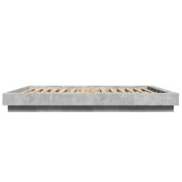 Berkfield Home Bed Frame without Mattress Concrete Grey 150x200 cm King Size - thumbnail 5