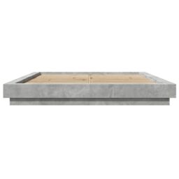 Berkfield Home Bed Frame without Mattress Concrete Grey 150x200 cm King Size - thumbnail 4