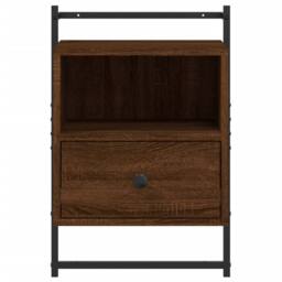 Berkfield Home Decorative Bedside Cabinets Wall-mounted 2 pcs Smoked Oak 35x30x5 in Brown - thumbnail 7