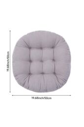 H&O Direct 50Cm Dia Round Corduroy Tatami Seat Cushion in Grey - thumbnail 4