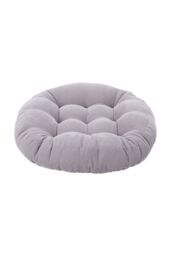 H&O Direct 50Cm Dia Round Corduroy Tatami Seat Cushion in Grey - thumbnail 2