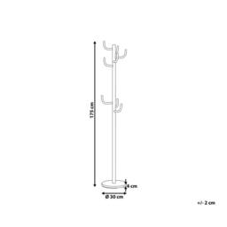 Wyld and Coco Silver Stainless Steel Freestanding Coat Stand W30 x H175cm - thumbnail 3