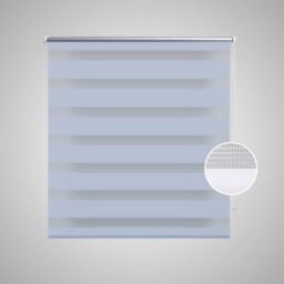 Berkfield Home Zebra Blind 40 x 100 cm White in Blue - thumbnail 3