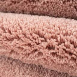 Kukoon Machine Washable Shaggy Rug Pink Soft Fluffy Bedroom Carpet Mat in Baby Pink - Size: 80 cm x 150 cm - thumbnail 5