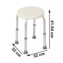 EONLION Non-slip Adjustable Round Bath & Shower Stool in White - thumbnail 2