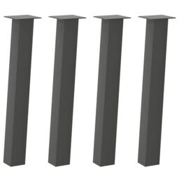 Berkfield Home Coffee Table Legs 4 pcs Anthracite 72 cm Steel in Black - thumbnail 2