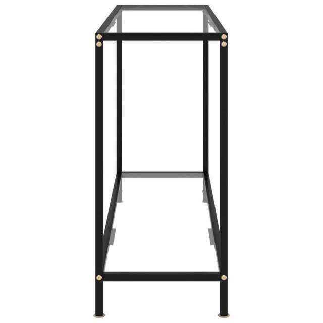 Berkfield Home Stylish Console Table Transparent 120x35x75 cm Tempered Glass in Clear - Size: 120 x 35 x 75 cm - image 1