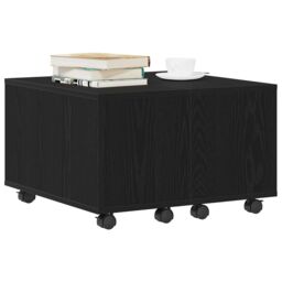 Berkfield Home Coffee Table - Black Oak, 60x60x38 cm, Made of Engineered Wood - Size: 60 x 60 x 38 cm - thumbnail 3