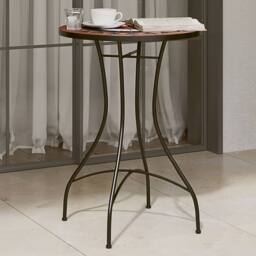 Berkfield Home Mosaic Bistro Table Terracotta & White √ò50x70 cm Ceramic in Orange - Size: 50x70 cm - thumbnail 2