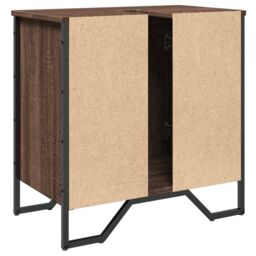 Berkfield Home Bathroom Sink Cabinet Brown Oak 60x35x60 cm Engineered Wood - Size: 60 x 35 x 60 cm - thumbnail 6
