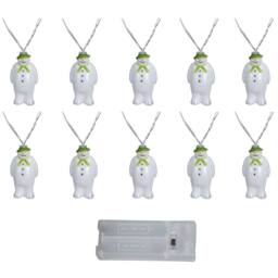 Samuel Alexander 1.8m Battery Powered The Snowman Christmas String Lights with 10 Ice White LEDs - thumbnail 8
