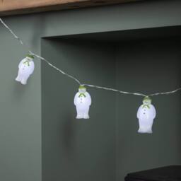 Samuel Alexander 1.8m Battery Powered The Snowman Christmas String Lights with 10 Ice White LEDs - thumbnail 3