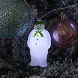 Samuel Alexander 1.8m Battery Powered The Snowman Christmas String Lights with 10 Ice White LEDs - thumbnail 4