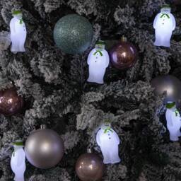 Samuel Alexander 1.8m Battery Powered The Snowman Christmas String Lights with 10 Ice White LEDs - thumbnail 5