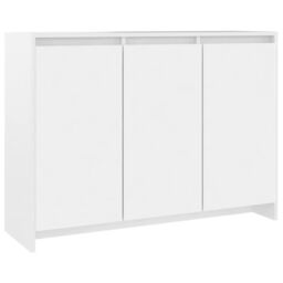 Berkfield Home Sideboard White 102x33x75 cm Engineered Wood - Size: 102 x 33 x 75 cm - thumbnail 2