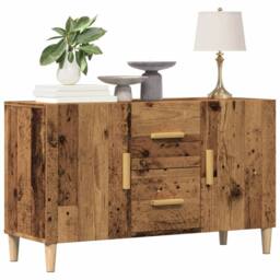 Berkfield Home Sideboard Old Wood 100x36x60 cm Engineered Wood in Brown - Size: 100 x 36 x 60 cm - thumbnail 2