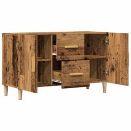 Berkfield Home Sideboard Old Wood 100x36x60 cm Engineered Wood in Brown - Size: 100 x 36 x 60 cm - thumbnail 5