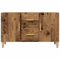 Berkfield Home Sideboard Old Wood 100x36x60 cm Engineered Wood in Brown - Size: 100 x 36 x 60 cm - thumbnail 4