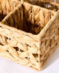 Dibor Traditional Style Water Hyacinth Indoor Storage Kitchen Cutlery Caddy Basket in Natural - Size: Medium - thumbnail 5