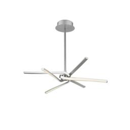Netlighting Knot Semi Flush Ceiling Silver 45W 3150lm LED Frosted Acrylic Chrome