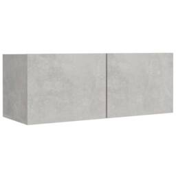 Berkfield Home 8 Piece TV Cabinet Set Concrete Grey Engineered Wood - thumbnail 4