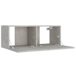 Berkfield Home 8 Piece TV Cabinet Set Concrete Grey Engineered Wood - thumbnail 5