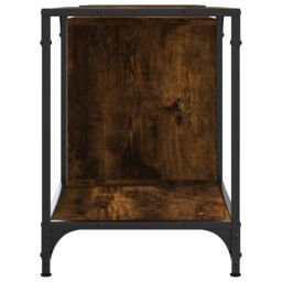 Berkfield Home TV Cabinet Smoked Oak 153x37x50 cm Engineered Wood in Brown - Size: 153 x 37 x 50 cm - thumbnail 5