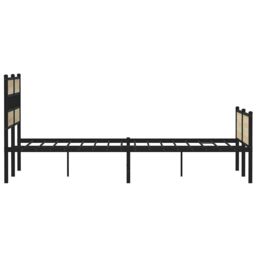 Berkfield Home Metal Bed Frame without Mattress Sonoma Oak 160x200 cm in Brown - thumbnail 5