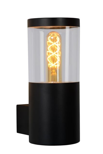 Lucide 'FEDOR' Dimmable Stylish Decorative Mountable Outdoor Wall Light 1xE27 in Black - image 1