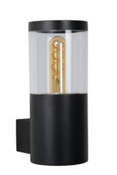 Lucide 'FEDOR' Dimmable Stylish Decorative Mountable Outdoor Wall Light 1xE27 in Black - thumbnail 2