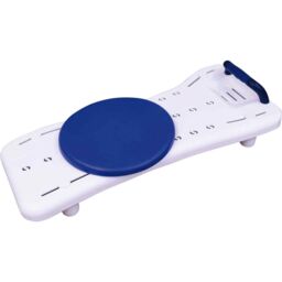mysmartbuy Swivel Seat Bath Board - Width Adjustable Multi-Purpose Rotating Turntable Seat with Handle Grip, Water Drainage Holes & Soap Dish in White - thumbnail 5