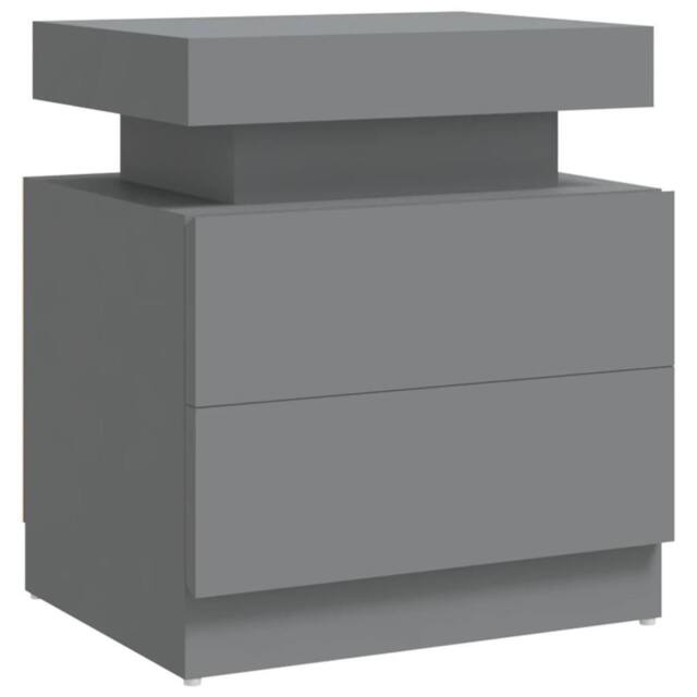 Berkfield Home Bedside Cabinet Grey 45x35x52 cm Engineered Wood - Size: 45 x 35 x 52 cm - image 1