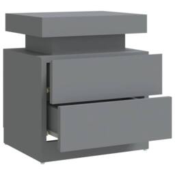 Berkfield Home Bedside Cabinet Grey 45x35x52 cm Engineered Wood - Size: 45 x 35 x 52 cm - thumbnail 6