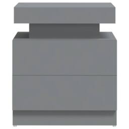 Berkfield Home Bedside Cabinet Grey 45x35x52 cm Engineered Wood - Size: 45 x 35 x 52 cm - thumbnail 4