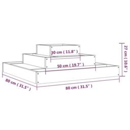 Berkfield Home Planter 80x80x27 cm Solid Wood Douglas in Light Tan - Size: 80 x 80 x 27 cm - thumbnail 7