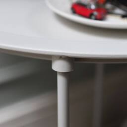 Harbour Housewares Round Steel Tray Tables - Set of 2 in White - thumbnail 6