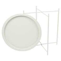 Harbour Housewares Round Steel Tray Tables - Set of 2 in White - thumbnail 4