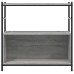 Berkfield Home Bookshelf Grey Sonoma 80x30x78.5 cm Engineered Wood & Iron - thumbnail 4
