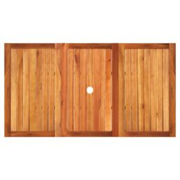 Berkfield Home Garden Table Beige 140x80x75 cm Poly Rattan Acacia Wood - Size: 140 x 80 x 75 cm - thumbnail 6