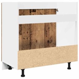 Berkfield Home Sink Bottom Cabinet Lyon Old Wood 80x46x81.5 cm Engineered Wood in Brown - thumbnail 7