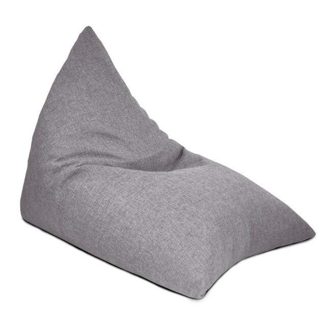 rucomfy Beanbags rucomfy Adults Large Humbug Lounger - Barley Indoor Bean Bag Chair in Light Grey - image 1