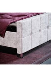 Home Discount Vida Designs Valentina Double Bed Frame Velvet Fabric UKFR Storage in Silver - thumbnail 5