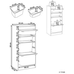 Wyld and Coco Kids Shelf with 4 Plastic Boxes White - thumbnail 3