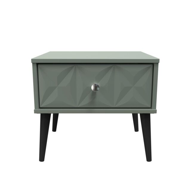 Ready Assembled 2 U Toledo 1 Drawer Side Table (Ready Assembled) in Pale Green - image 1