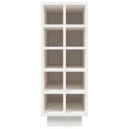 Berkfield Home Wine Cabinet White 23x34x61 cm Solid Wood Pine - Size: 23 x 34 x 61 cm - thumbnail 5