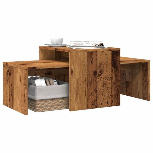 Berkfield Home Coffee Table Old Wood 100x48x40 cm Engineered Wood in Brown - Size: 100 x 48 x 40 cm - image 1