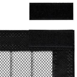 Berkfield Home Insect Door Curtains 2 pcs with Magnet Blocks Black 210x90 cm - thumbnail 7