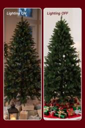 Living and Home 4FT/1.2M Artificial Christmas Tree with RGB Lights & Wood Stand in Green - thumbnail 3