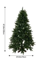 Living and Home 4FT/1.2M Artificial Christmas Tree with RGB Lights & Wood Stand in Green - thumbnail 6