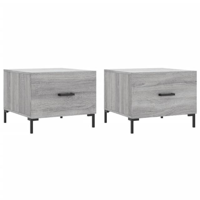 Berkfield Home Coffee Tables 2 pcs Grey Sonoma 50x50x40 cm Engineered Wood - Size: 50 x 50 x 40 cm - image 1